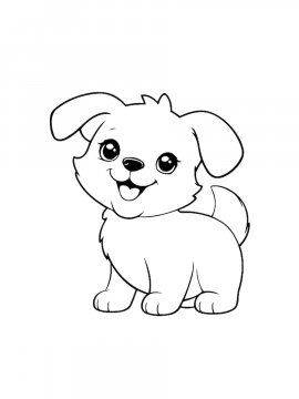 Раскраска Милый щенок