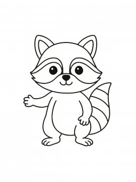 Раскраска Енот