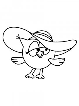 Раскраска Совунья в шляпе