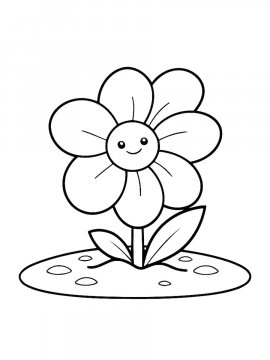 Раскраска Цветок для детей