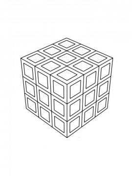 Раскраска Кубик-рубик 1 - Бесплатно распечатать