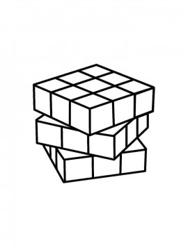 Раскраска Кубик-рубик 11 - Бесплатно распечатать