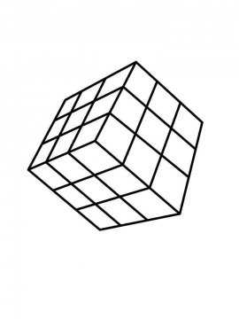 Раскраска Кубик-рубик 12 - Бесплатно распечатать