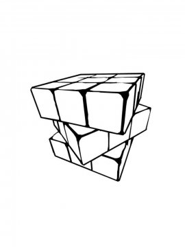Раскраска Кубик-рубик 3 - Бесплатно распечатать