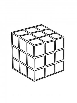 Раскраска Кубик-рубик 5 - Бесплатно распечатать