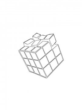 Раскраска Кубик-рубик 6 - Бесплатно распечатать