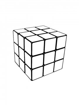 Раскраска Кубик-рубик 7 - Бесплатно распечатать