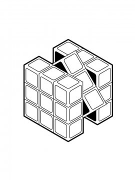 Раскраска Кубик-рубик 8 - Бесплатно распечатать