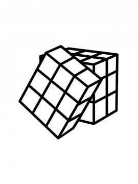 Раскраска Кубик-рубик 9 - Бесплатно распечатать