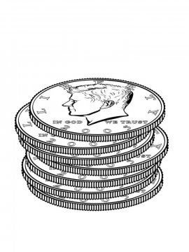 Раскраска Монета 14 - Бесплатно распечатать