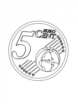 Раскраска Монета 18 - Бесплатно распечатать
