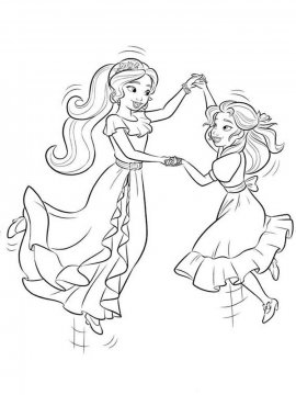 Раскраска принцессы Авалора Елена и Исабе́ль 