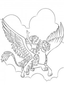 Раскраска принцеса Авалора летит на Скайларе