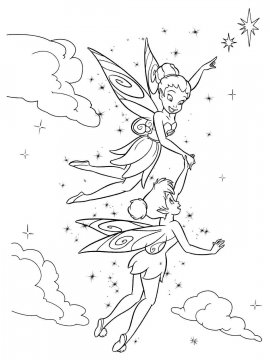 Раскраска Иридесса показывает Динь Динь звезды