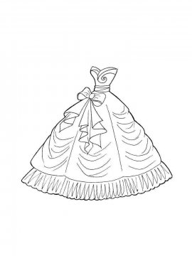 Раскраска Платье принцессы-9