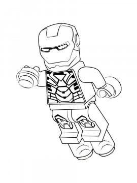 Раскраска LEGO Железный Человек 5 - Бесплатно распечатать