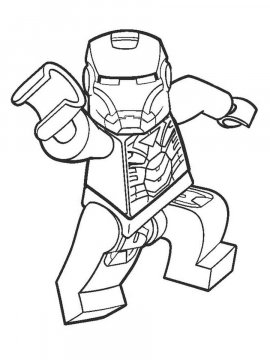 Раскраска LEGO Железный Человек 6 - Бесплатно распечатать