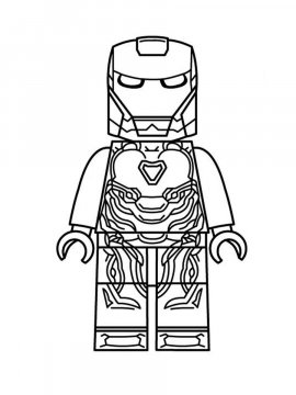 Раскраска LEGO Железный Человек 7 - Бесплатно распечатать