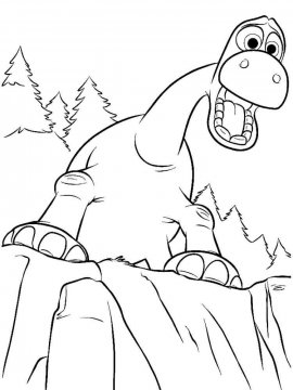 Раскраски Хороший динозавр - Бесплатно распечатать