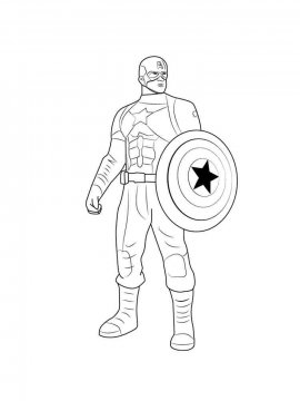 Раскраски Капитан Америка - Бесплатно распечатать