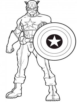 Раскраски Капитан Америка - Бесплатно распечатать
