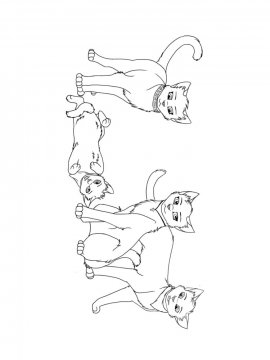 Раскраски Коты воители - Бесплатно распечатать