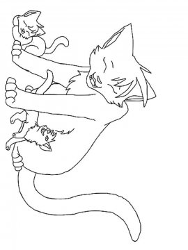 Раскраски Коты воители - Бесплатно распечатать