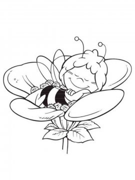 Раскраска Пчелка Майя - Бесплатно распечатать
