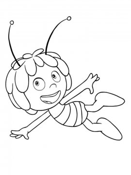 Раскраска Пчелка Майя - Бесплатно распечатать