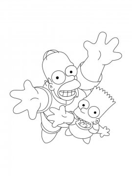 Раскраски Симпсоны - Бесплатно распечатать