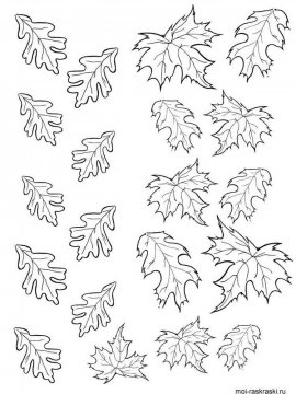 Раскраска Листья 25 - Бесплатно распечатать