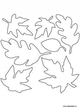 Раскраска Листья 3 - Бесплатно распечатать