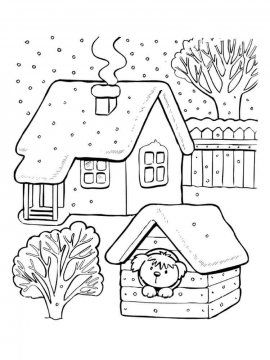 Раскраска Зима 28 - Бесплатно распечатать