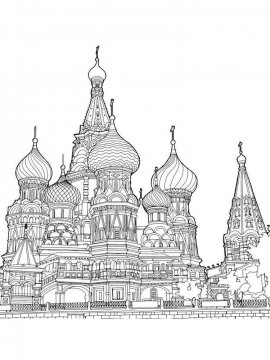 Раскраска Москва 9 - Бесплатно распечатать