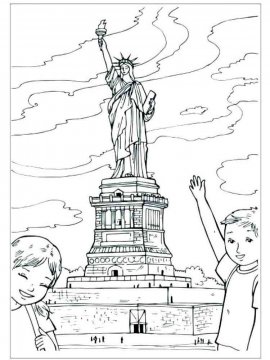 Раскраска Нью Йорк 9 - Бесплатно распечатать