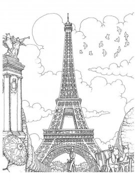 Раскраска Париж 10 - Бесплатно распечатать