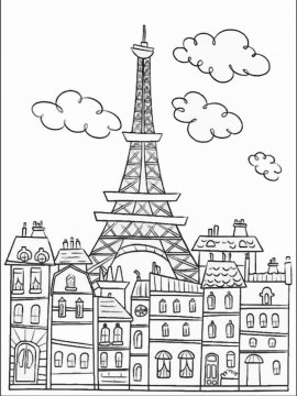 Раскраска Париж 7 - Бесплатно распечатать