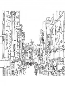 Раскраска Токио 4 - Бесплатно распечатать