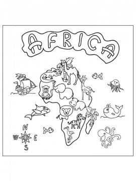 Раскраска Африка 1 - Бесплатно распечатать