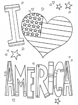 Раскраска Америка 3 - Бесплатно распечатать