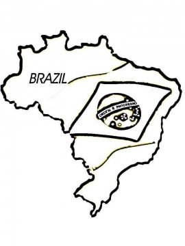 Раскраска Бразилия 6 - Бесплатно распечатать