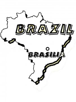 Раскраска Бразилия 8 - Бесплатно распечатать