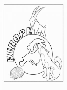 Раскраска Европа 1 - Бесплатно распечатать