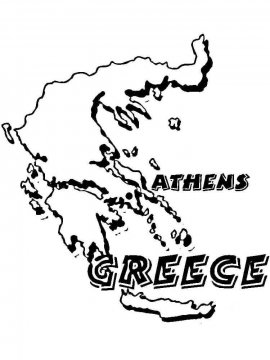 Раскраска Греция 8 - Бесплатно распечатать