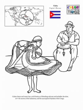 Раскраска Куба 1 - Бесплатно распечатать