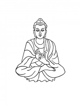 Раскраска Будда 1 - Бесплатно распечатать