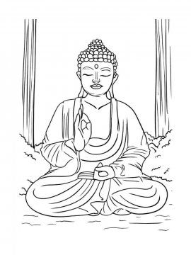 Раскраска Будда 13 - Бесплатно распечатать