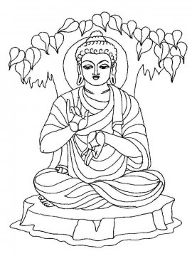Раскраска Будда 7 - Бесплатно распечатать