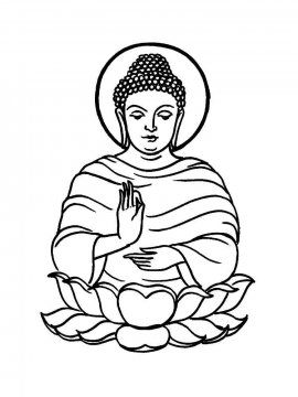 Раскраска Будда 8 - Бесплатно распечатать