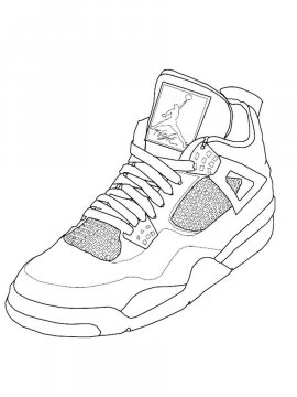 Раскраска Air Jordan 16 - Бесплатно распечатать